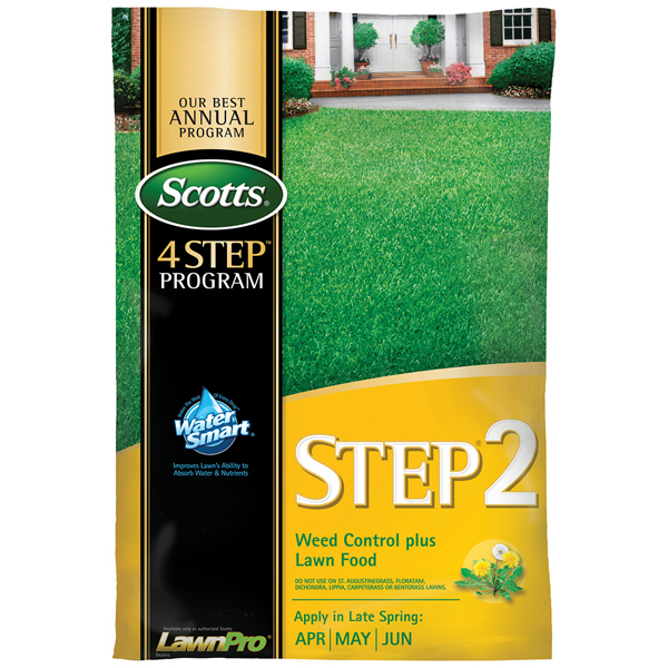 Departments scotts step 2 weed control fertilizer covers 15 000 sqft
