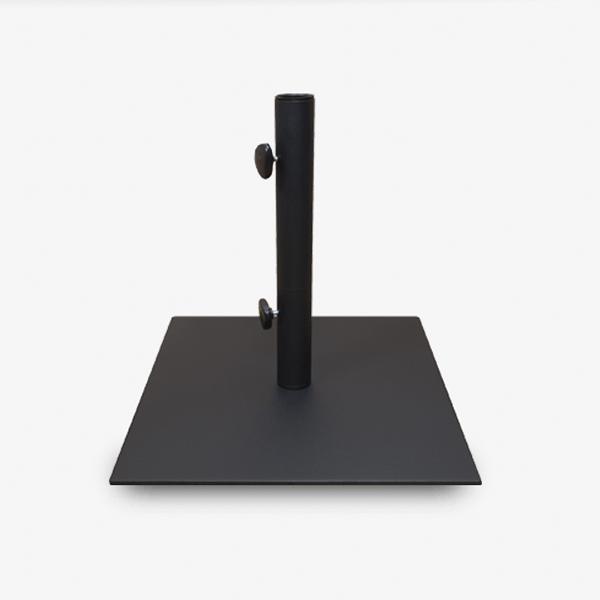 Umbrella Base - Black Square Powder-coated Steel Base 35lb -&nbsp;18in x 18in