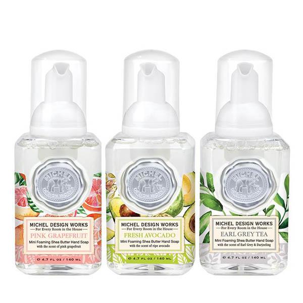 Michel Design Works Mini Foaming Hand Soap Set (Pink Grapefruit, Fresh Avocado, Earl Grey Tea)