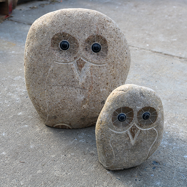 Stone Boulder Owl Asst. Sizes
