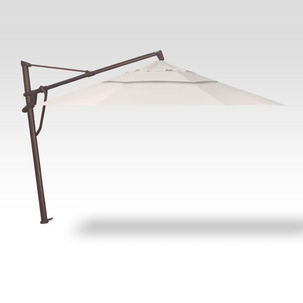 Treasure Garden Cantilever Plus Umbrella  - 11 ft  Vanilla, Bronze Pole