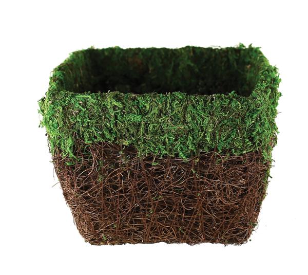 Planter Moss Square 2-Tone (Maya) - 7 in