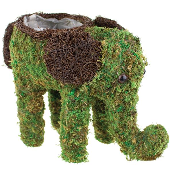 Moss Planter Elephant - 12 in