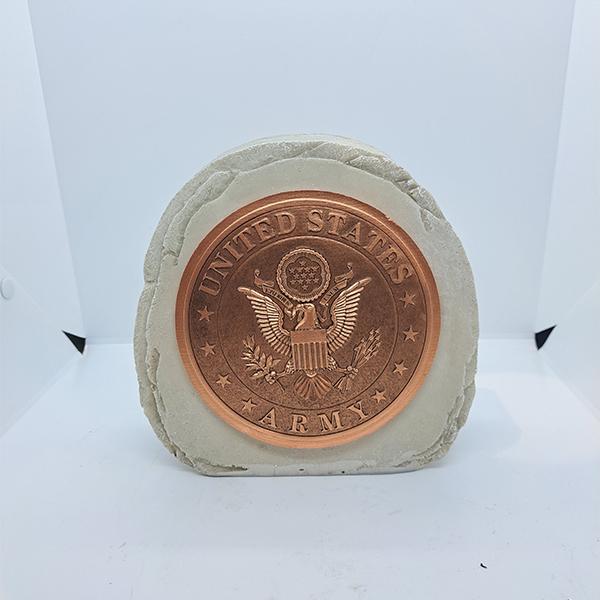 Stone Placque Army 7.5in